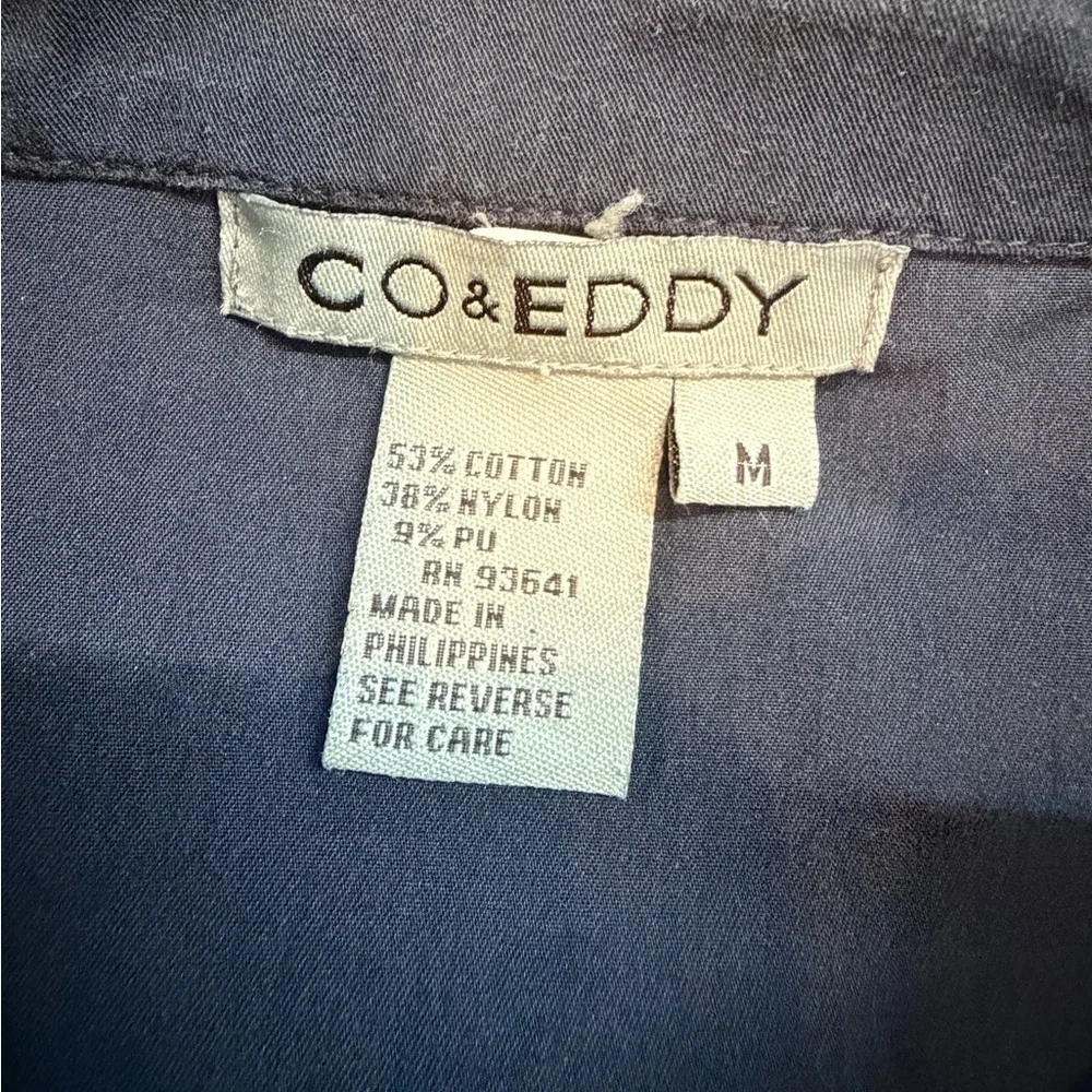 Co & Eddy Men’s Navy Zip Front Jacket Size M Lightweight Casual